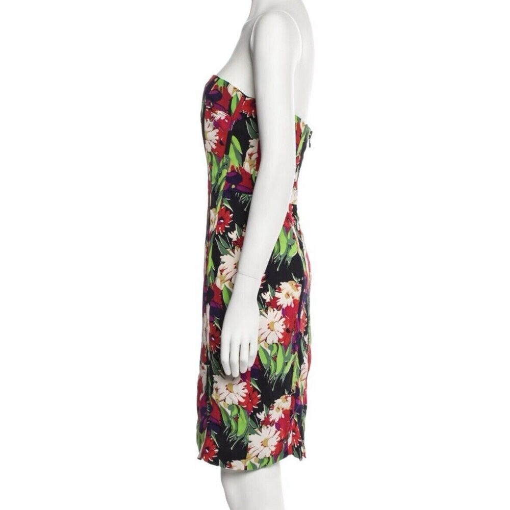 Veronica Beard Saffron Floral Strapless Cocktail Dress Sweetheart Neck Size 4 - Picture 2 of 6